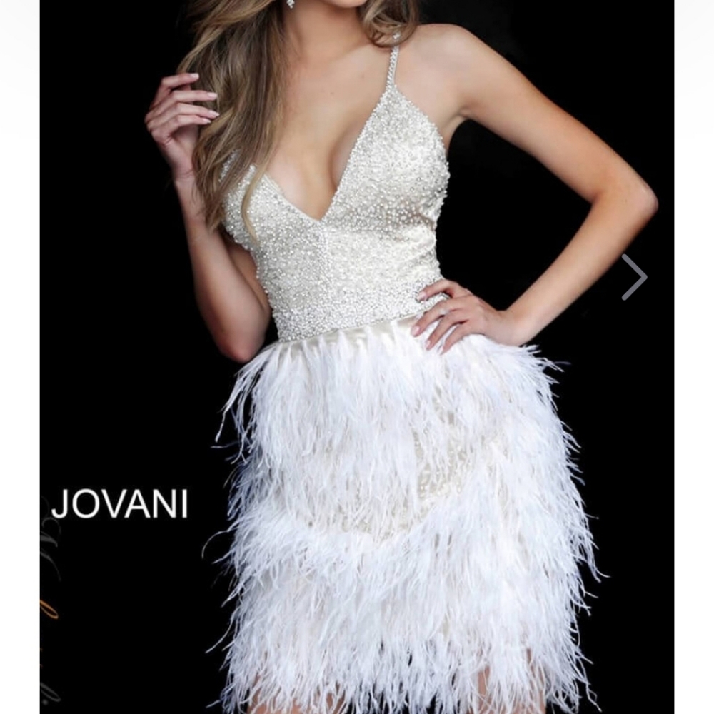 Brand new jovani feather dress